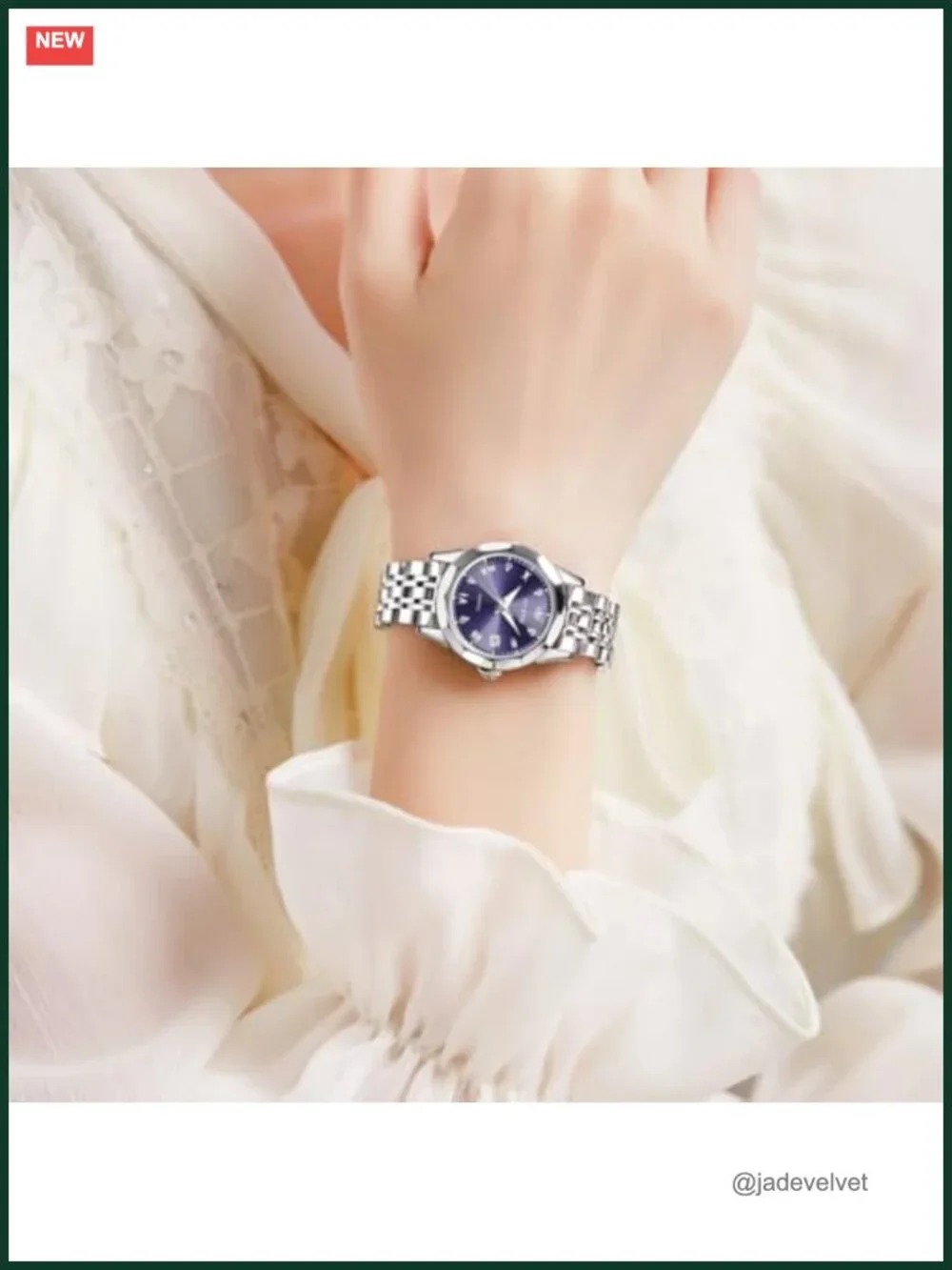 Women's Analog Quartz Stainless Steel Wrist Watch Water-Resistant Petite Dress